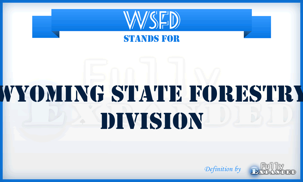 WSFD - Wyoming State Forestry Division