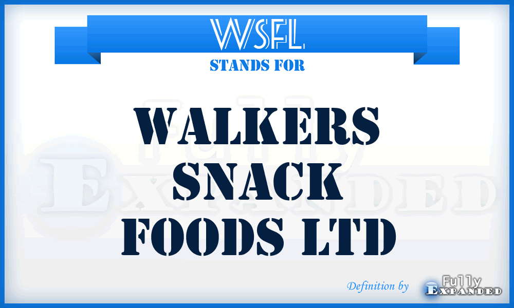 WSFL - Walkers Snack Foods Ltd