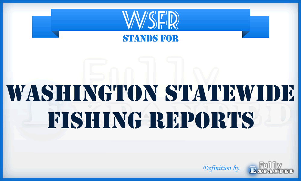 WSFR - Washington Statewide Fishing Reports