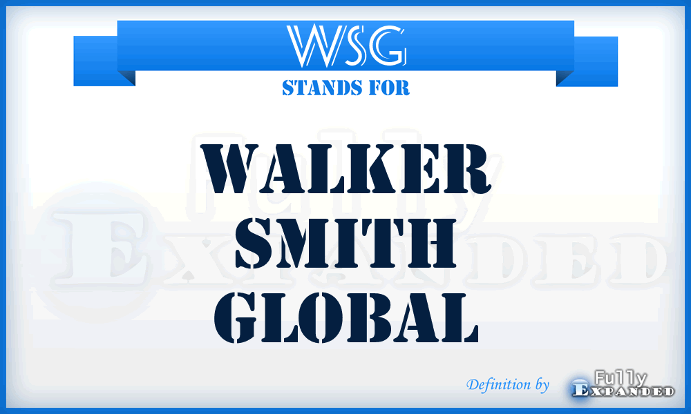 WSG - Walker Smith Global