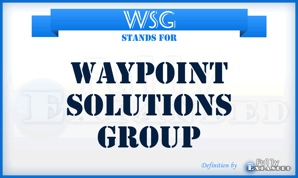 WSG - Waypoint Solutions Group