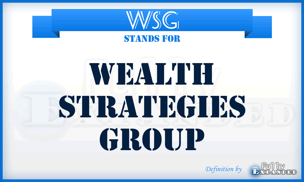 WSG - Wealth Strategies Group
