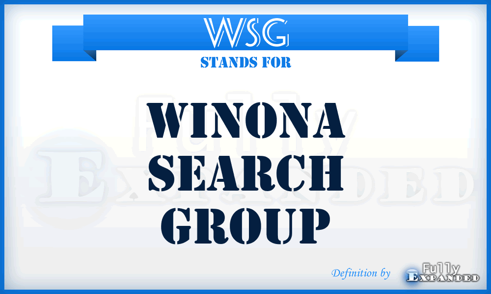 WSG - Winona Search Group