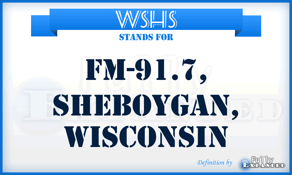 WSHS - FM-91.7, Sheboygan, Wisconsin