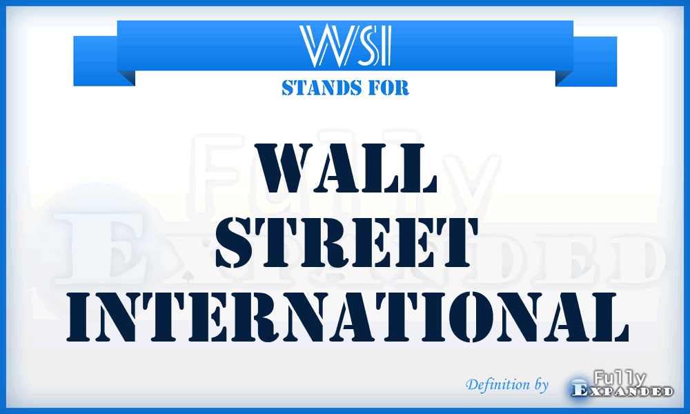 WSI - Wall Street International