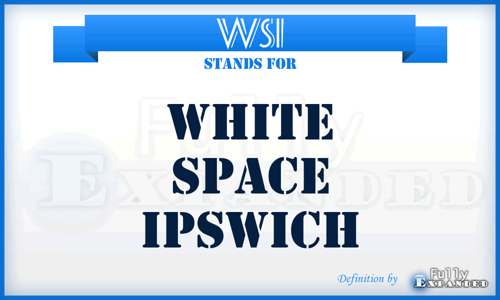 WSI - White Space Ipswich