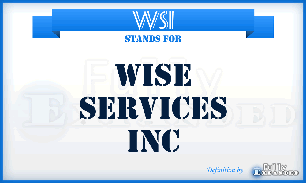 WSI - Wise Services Inc