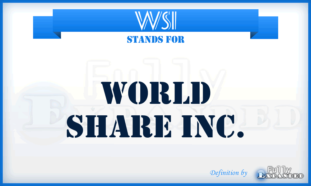 WSI - World Share Inc.