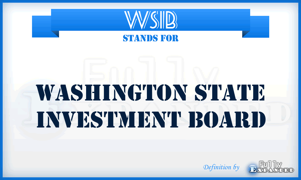 WSIB - Washington State Investment Board
