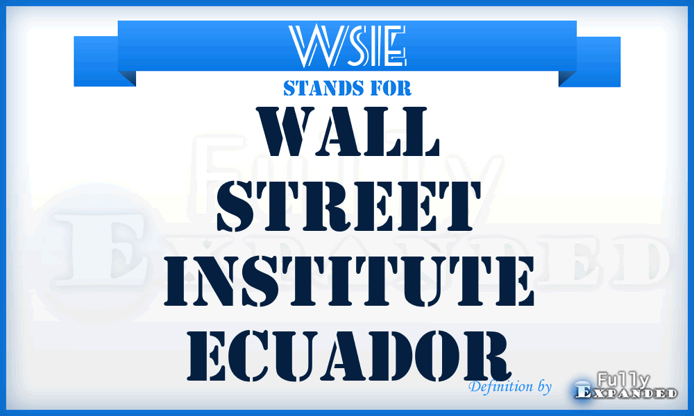 WSIE - Wall Street Institute Ecuador