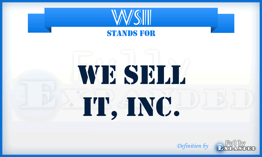 WSII - We Sell It, Inc.