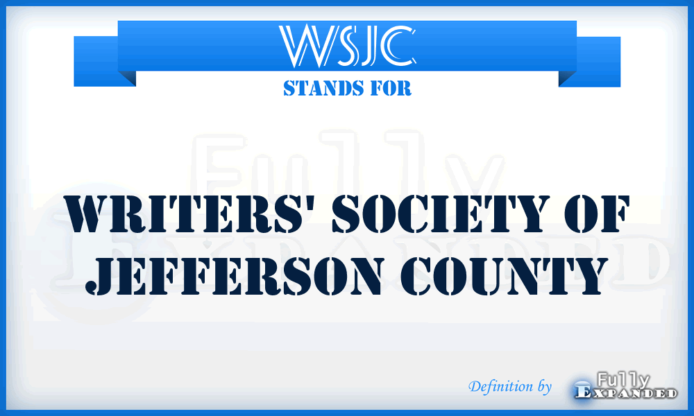 WSJC - Writers' Society of Jefferson County