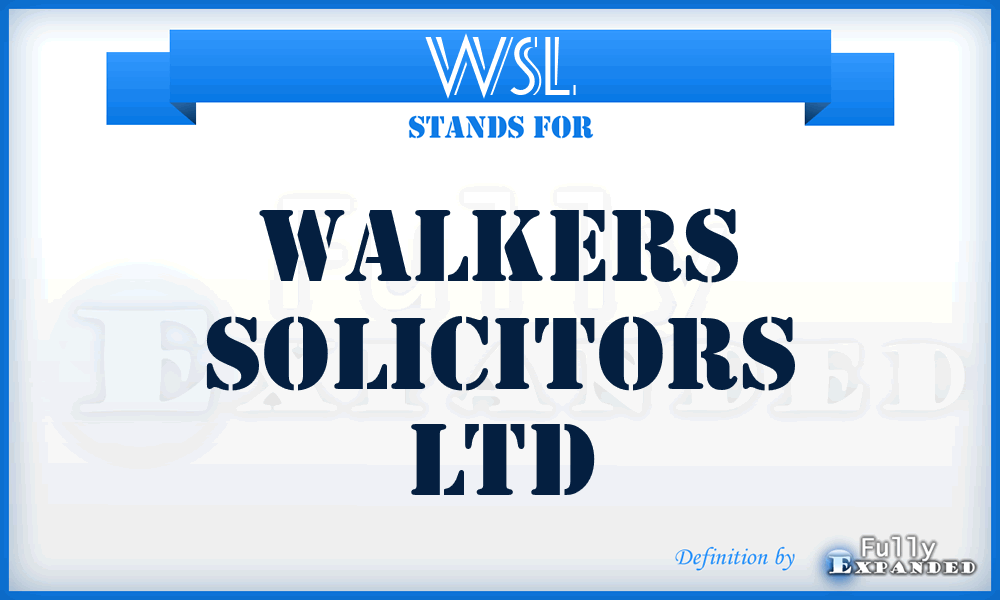 WSL - Walkers Solicitors Ltd