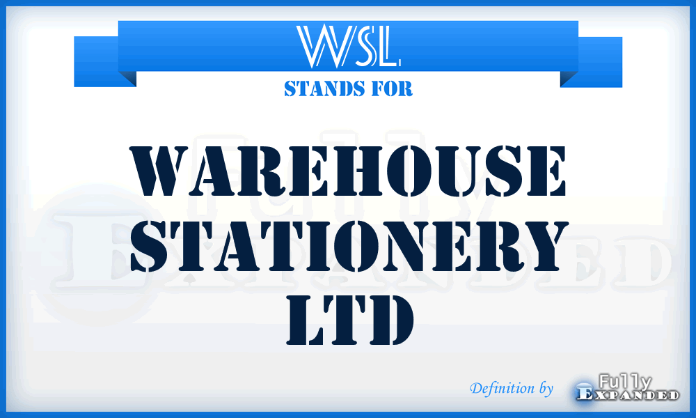 WSL - Warehouse Stationery Ltd