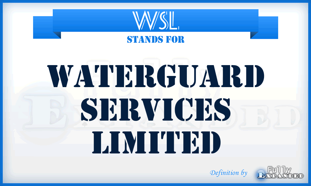 WSL - Waterguard Services Limited
