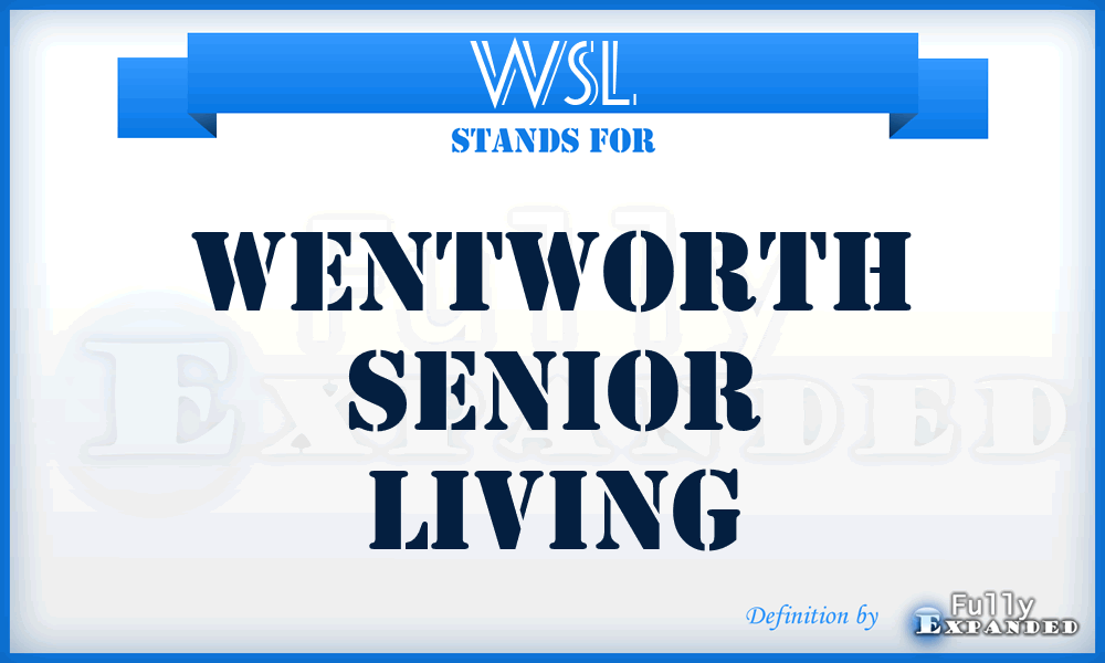 WSL - Wentworth Senior Living