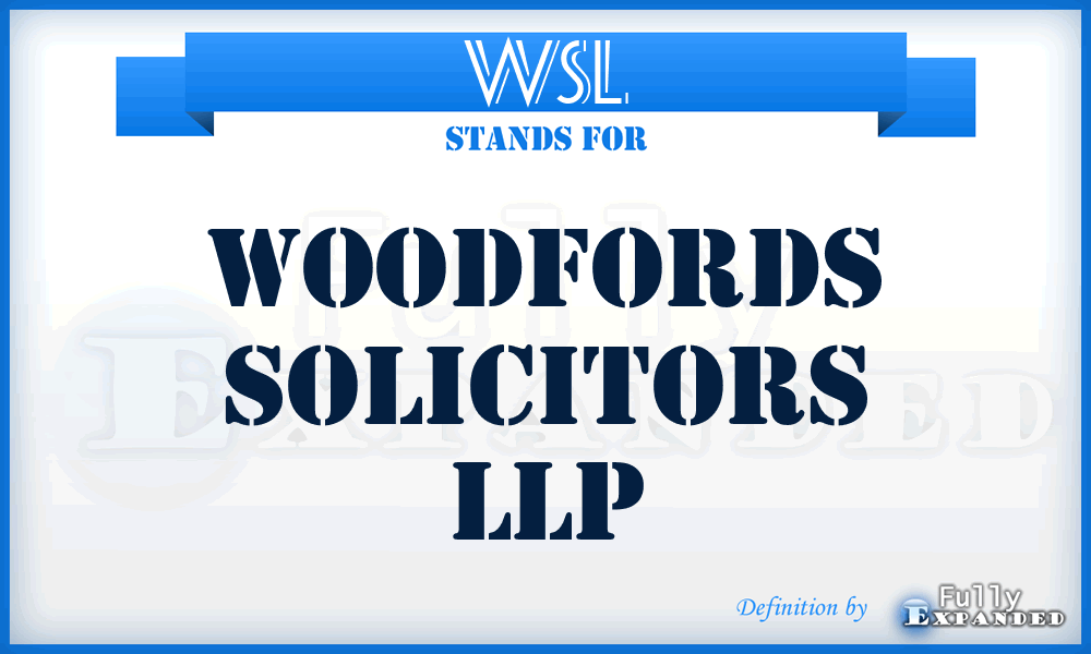 WSL - Woodfords Solicitors LLP