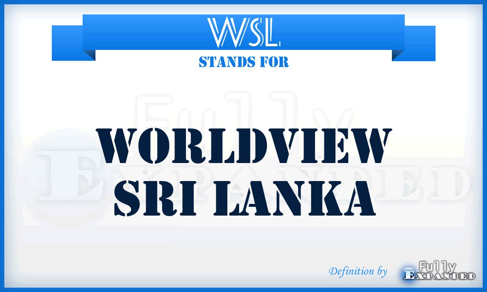 WSL - Worldview Sri Lanka