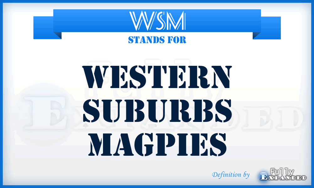 WSM - Western Suburbs Magpies