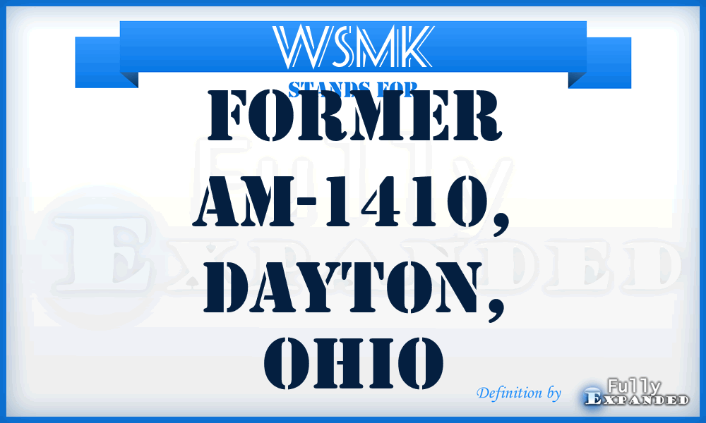 WSMK - Former AM-1410, Dayton, Ohio