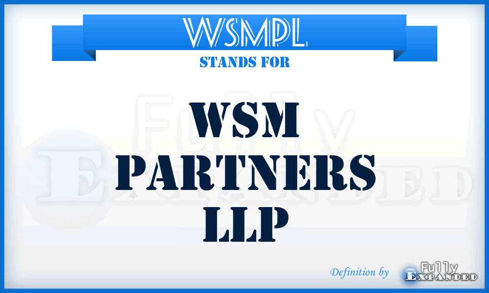 WSMPL - WSM Partners LLP