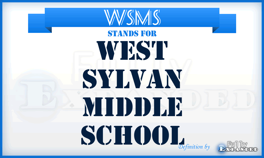 WSMS - West Sylvan Middle School