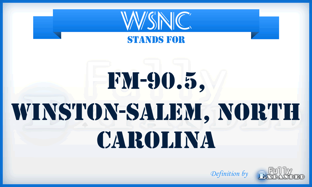 WSNC - Fm-90.5, Winston-salem, North Carolina