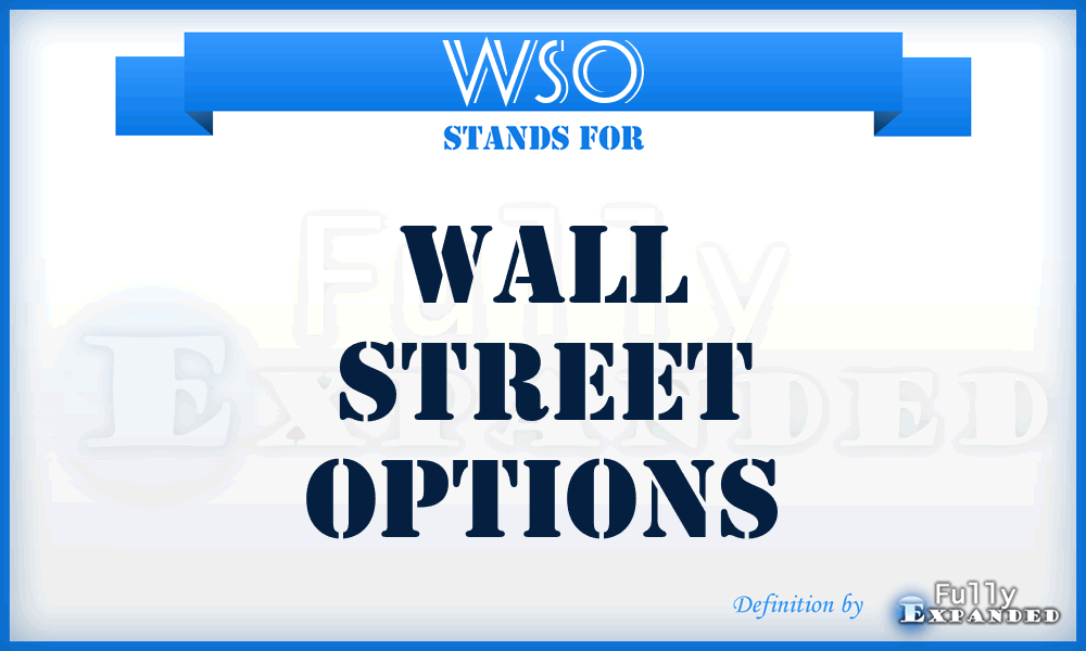 WSO - Wall Street Options