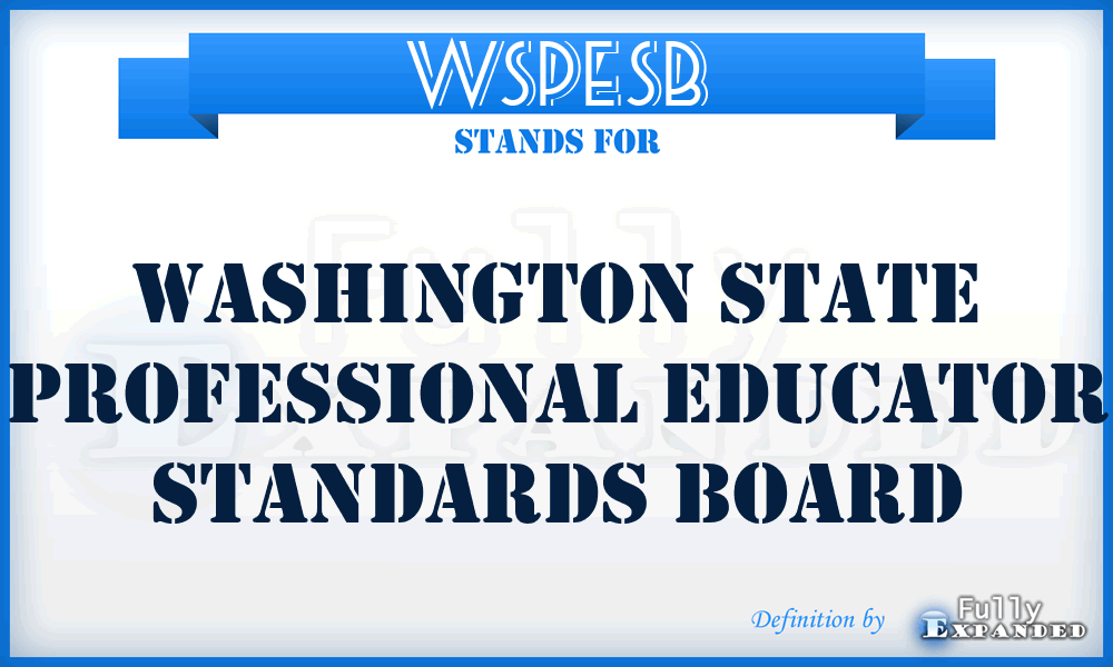WSPESB - Washington State Professional Educator Standards Board