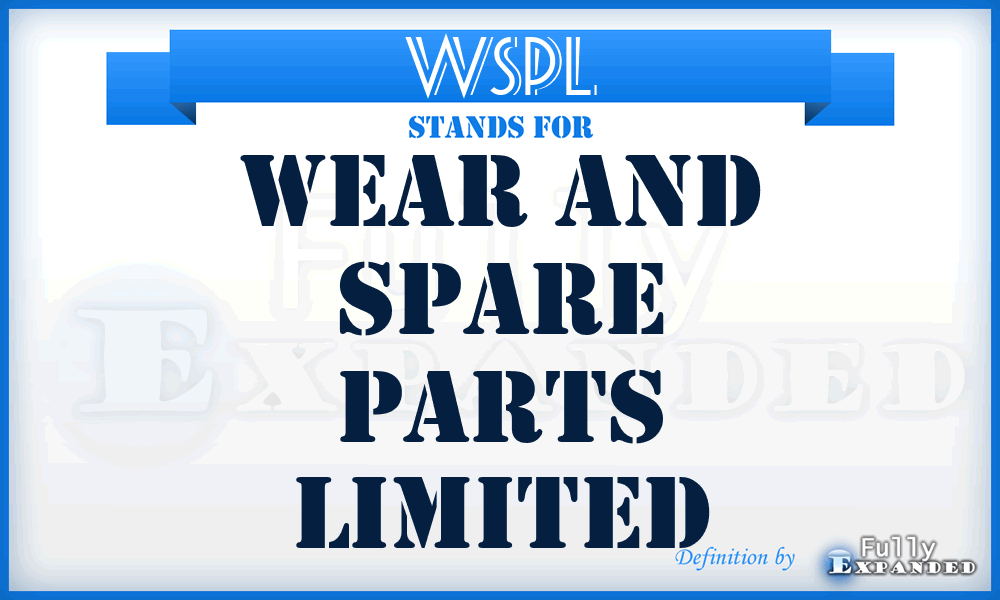 WSPL - Wear and Spare Parts Limited