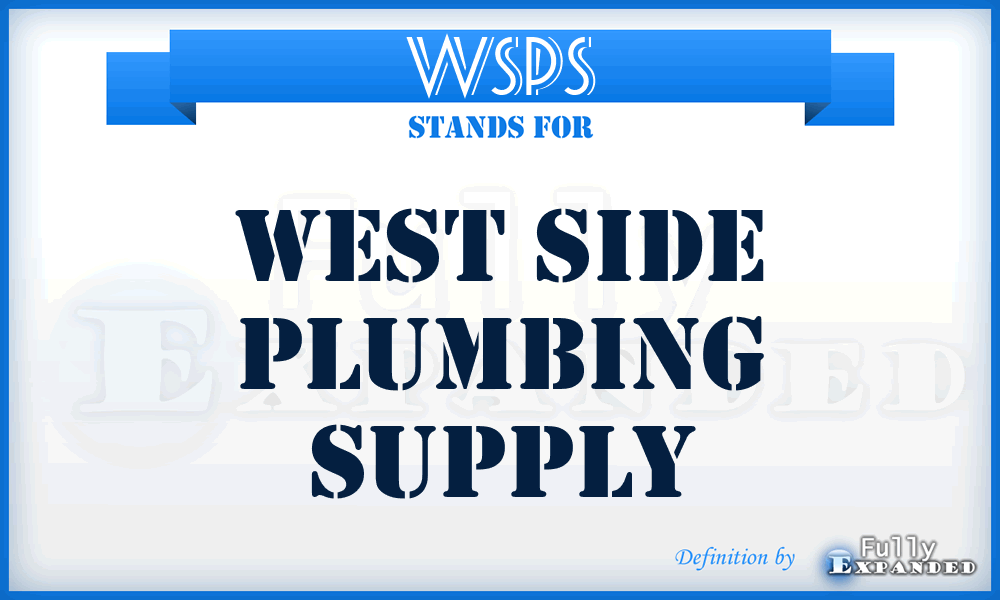 WSPS - West Side Plumbing Supply