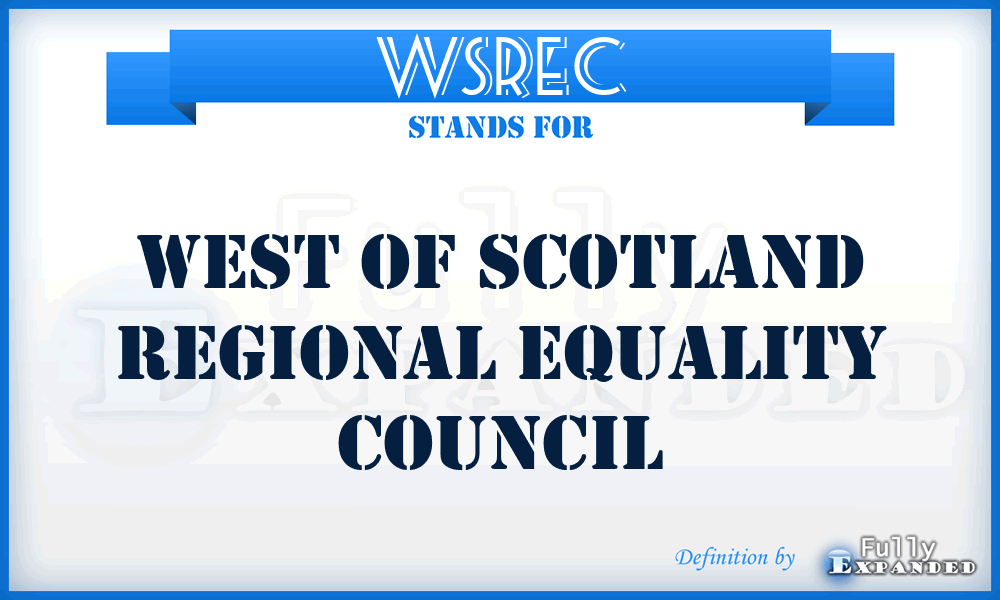 WSREC - West of Scotland Regional Equality Council