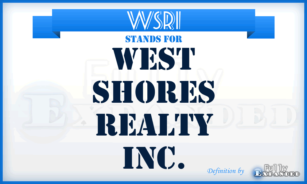 WSRI - West Shores Realty Inc.