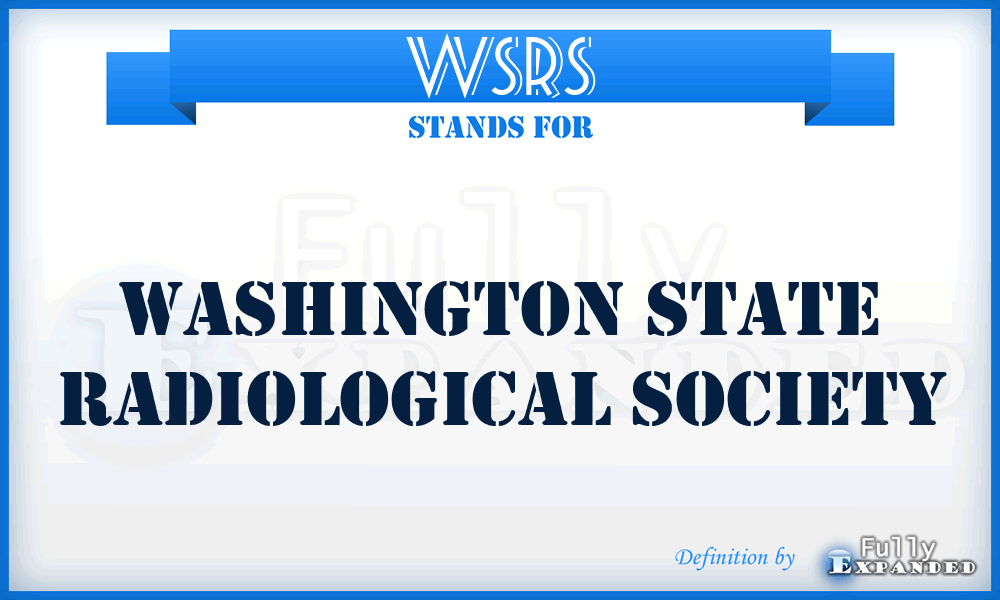 WSRS - Washington State Radiological Society