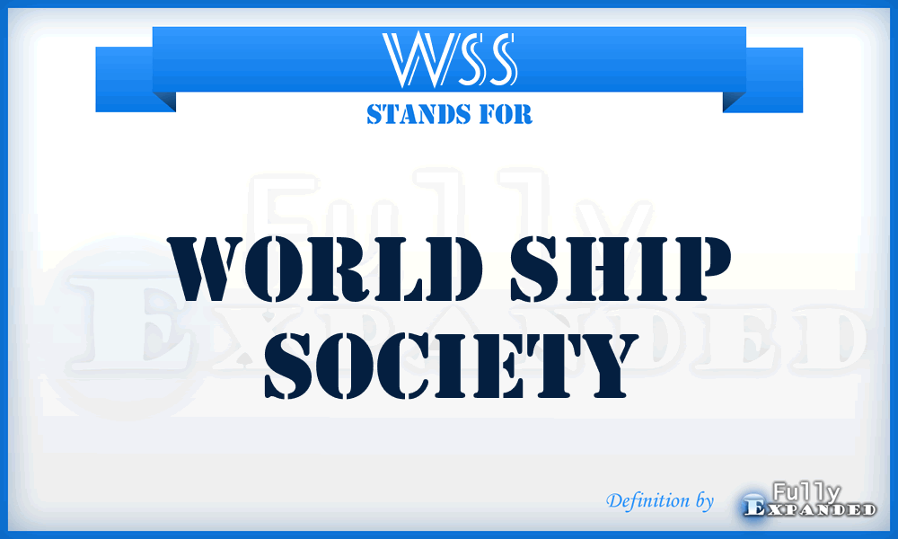 WSS - World Ship Society