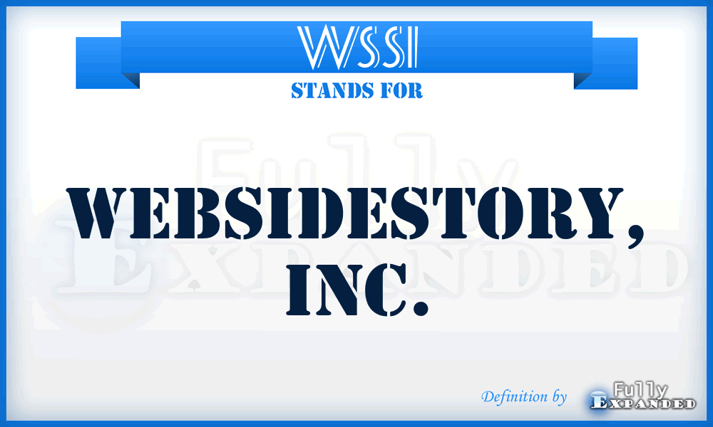 WSSI - WebSideStory, Inc.