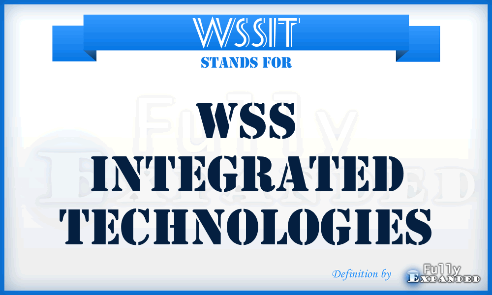 WSSIT - WSS Integrated Technologies