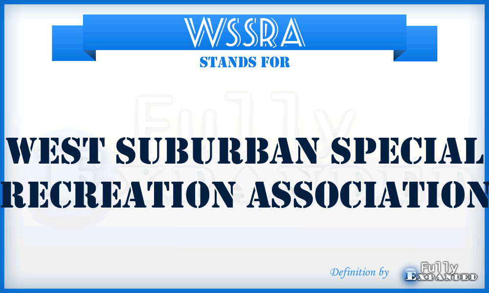 WSSRA - West Suburban Special Recreation Association