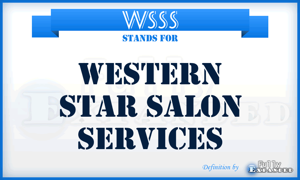 WSSS - Western Star Salon Services