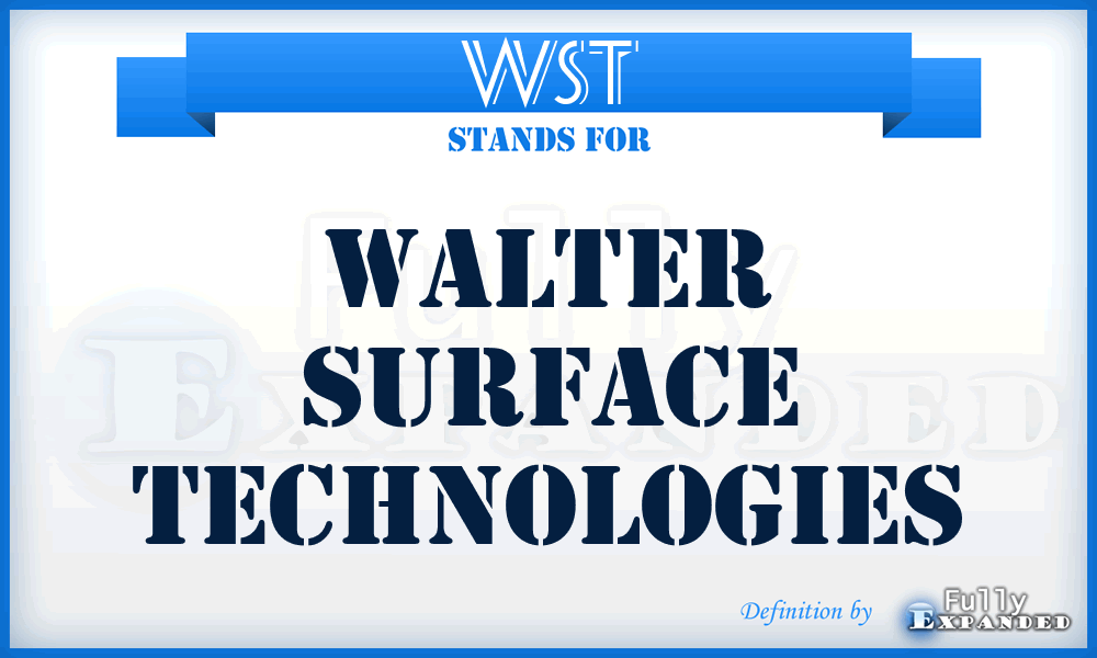 WST - Walter Surface Technologies