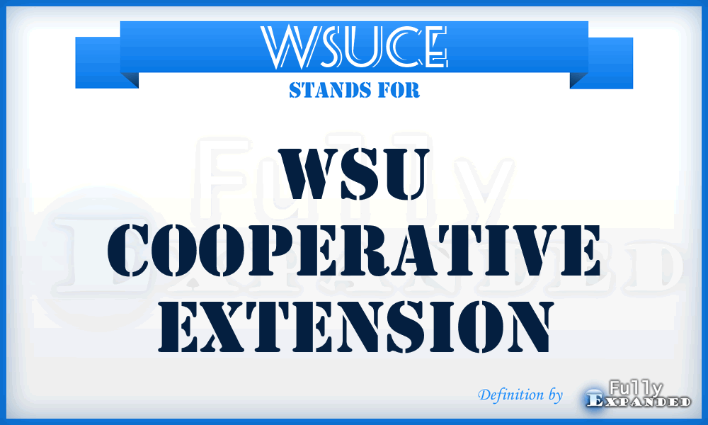 WSUCE - WSU Cooperative Extension