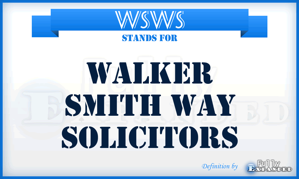 WSWS - Walker Smith Way Solicitors