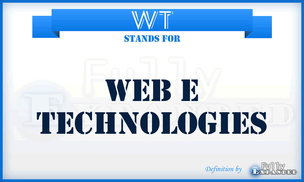 WT - Web e Technologies