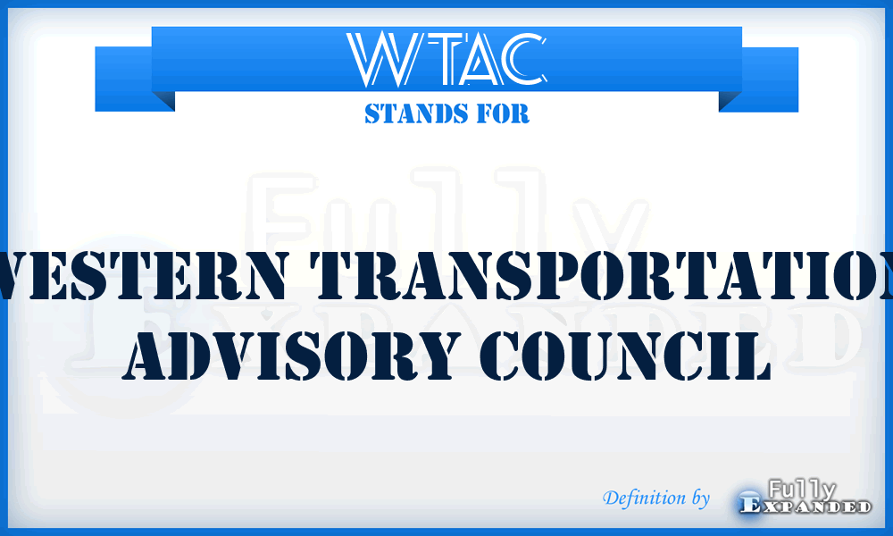 WTAC - Western Transportation Advisory Council