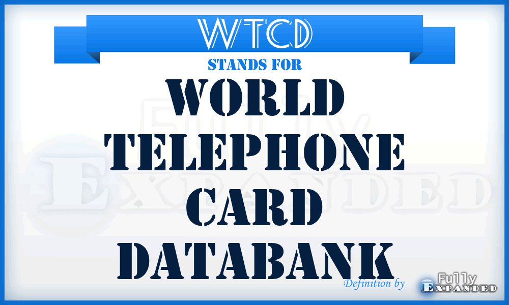 WTCD - World Telephone Card Databank