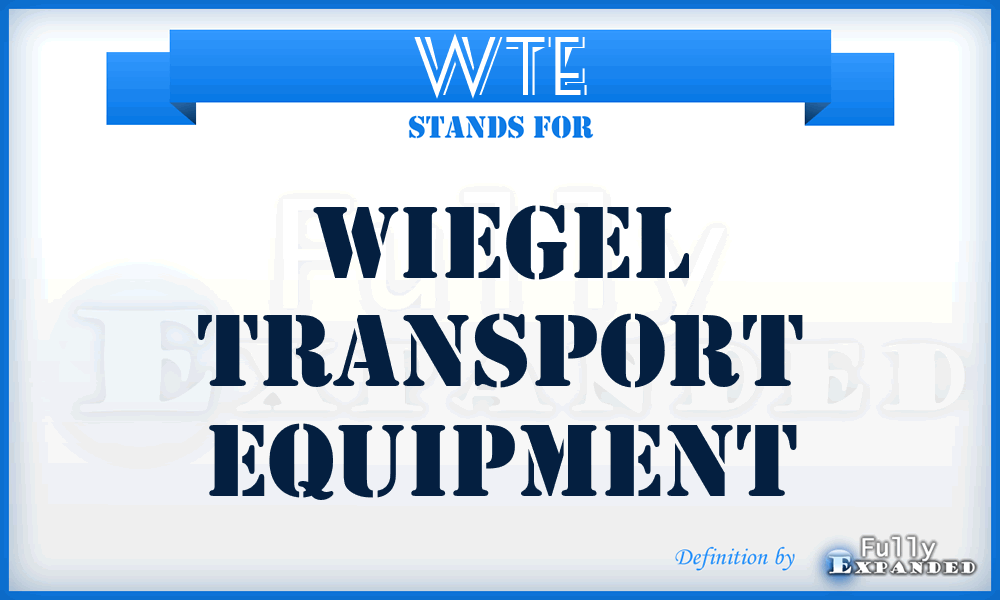 WTE - Wiegel Transport Equipment