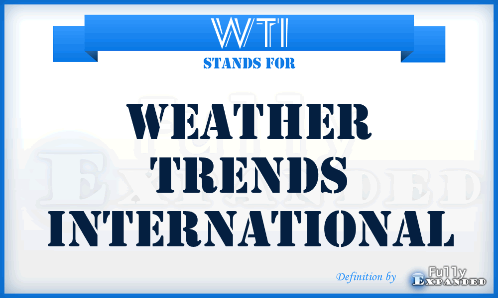 WTI - Weather Trends International