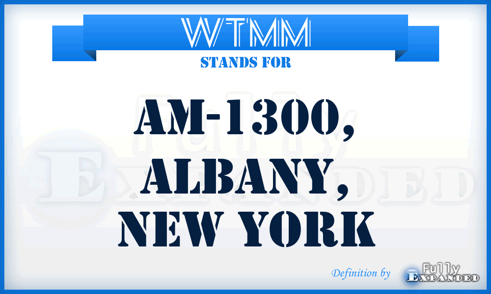 WTMM - AM-1300, Albany, New York