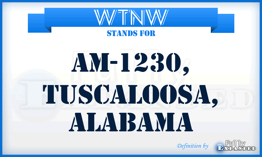 WTNW - AM-1230, TUSCALOOSA, Alabama