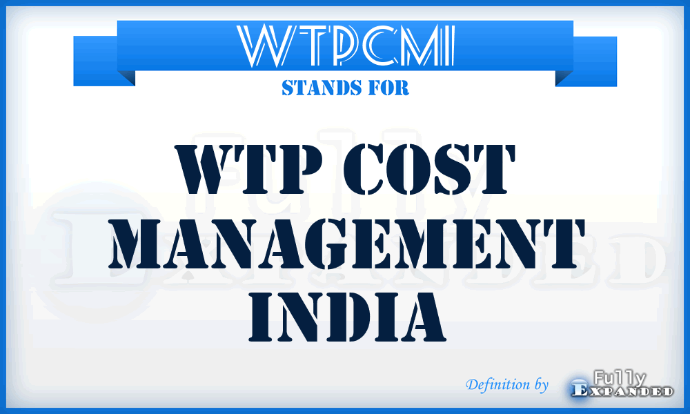 WTPCMI - WTP Cost Management India